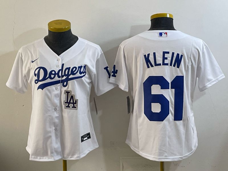 Women 2025 Nike Toronto Blue Jays #61 Klein White Game MLB Jersey 04->women mlb jersey->Women Jersey
